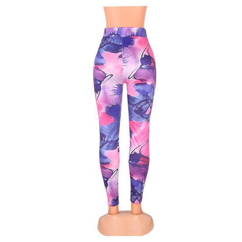 Fashion Casual Printed Skinny Women Pants Pencil Leggings